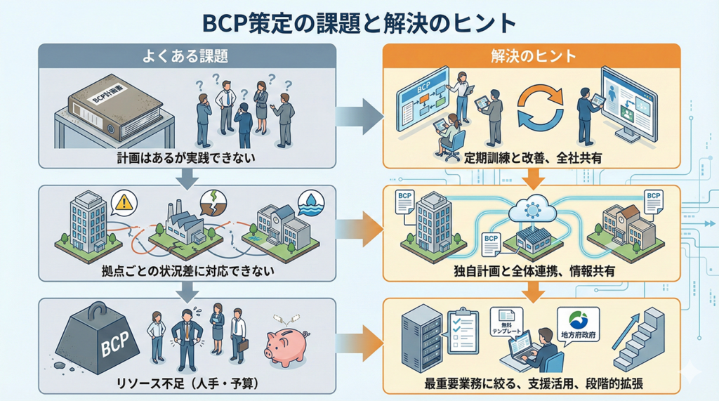 BCP策定時によくある課題と解決のヒント