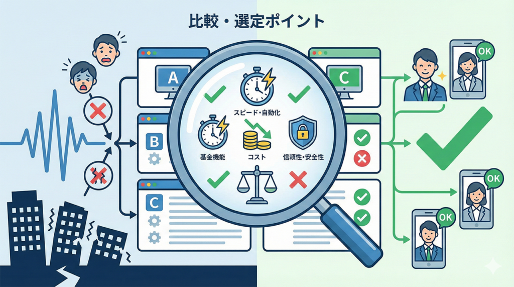 安否確認システムの比較表