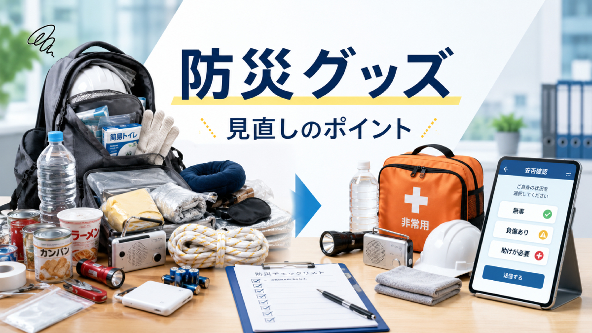 防災グッズでいらなかったものとは？｜不必要なものと安否確認体制の見直し方