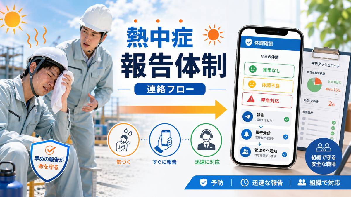 職場の熱中症報告体制をどう作る？安否確認システムを活用した連絡フロー